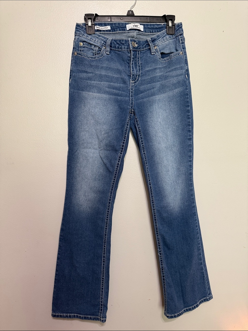 YMI Women's Medium Blue Flared Stretch Jeans
